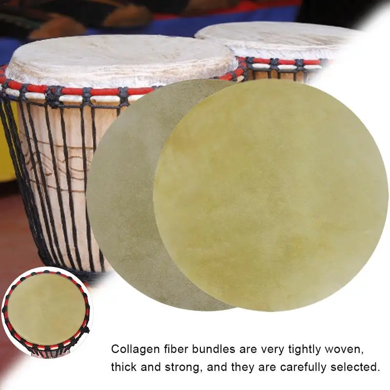 2 PCS Buffalo Leather Drum Skin Head Clear Sound Drums Accessories For African Bongo Konka Drums 29CM 31CM 2 PCS Buffalo Leather Drum Skin Head Clear Sound Drums Accessories For African Bongo Konka Drums 29CM 31CM