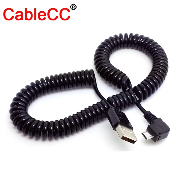 

Chenyang Cable Right Angled 90 degree USB 2.0 Micro Male to A Type Male Stretch Data Cable 3m 10ft For Tablet 300cm