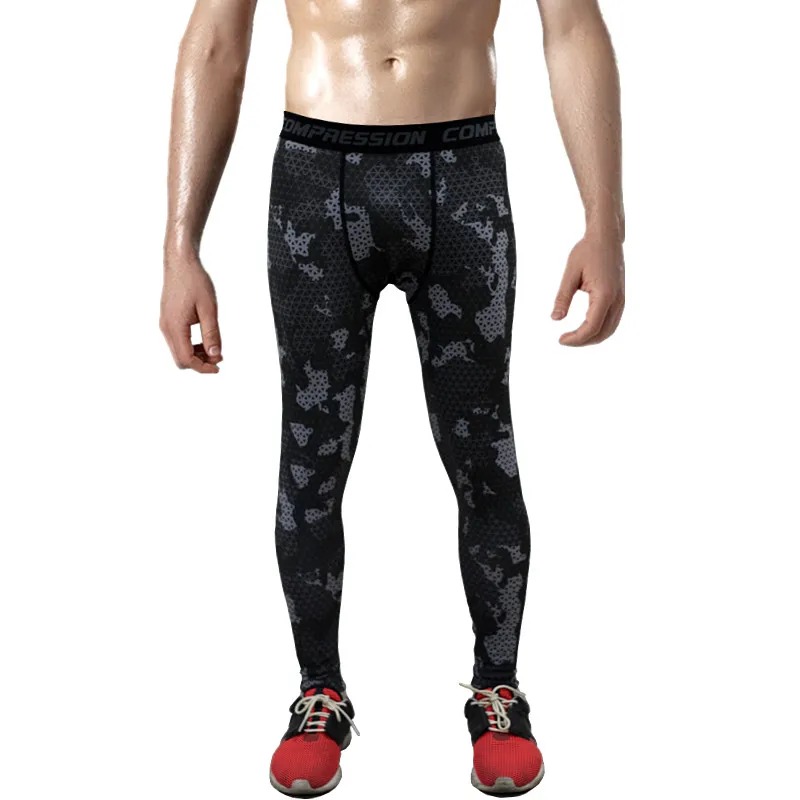 Mens Compression Pants 2019 New Crossfit Tights Men Bodybuilding Pants Trousers Camouflage Joggers