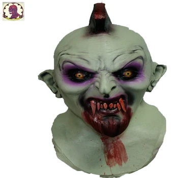 

Horror Adult Halloween Costume Latex Devil Mohawk Scary Ghost Mask for halloween costume