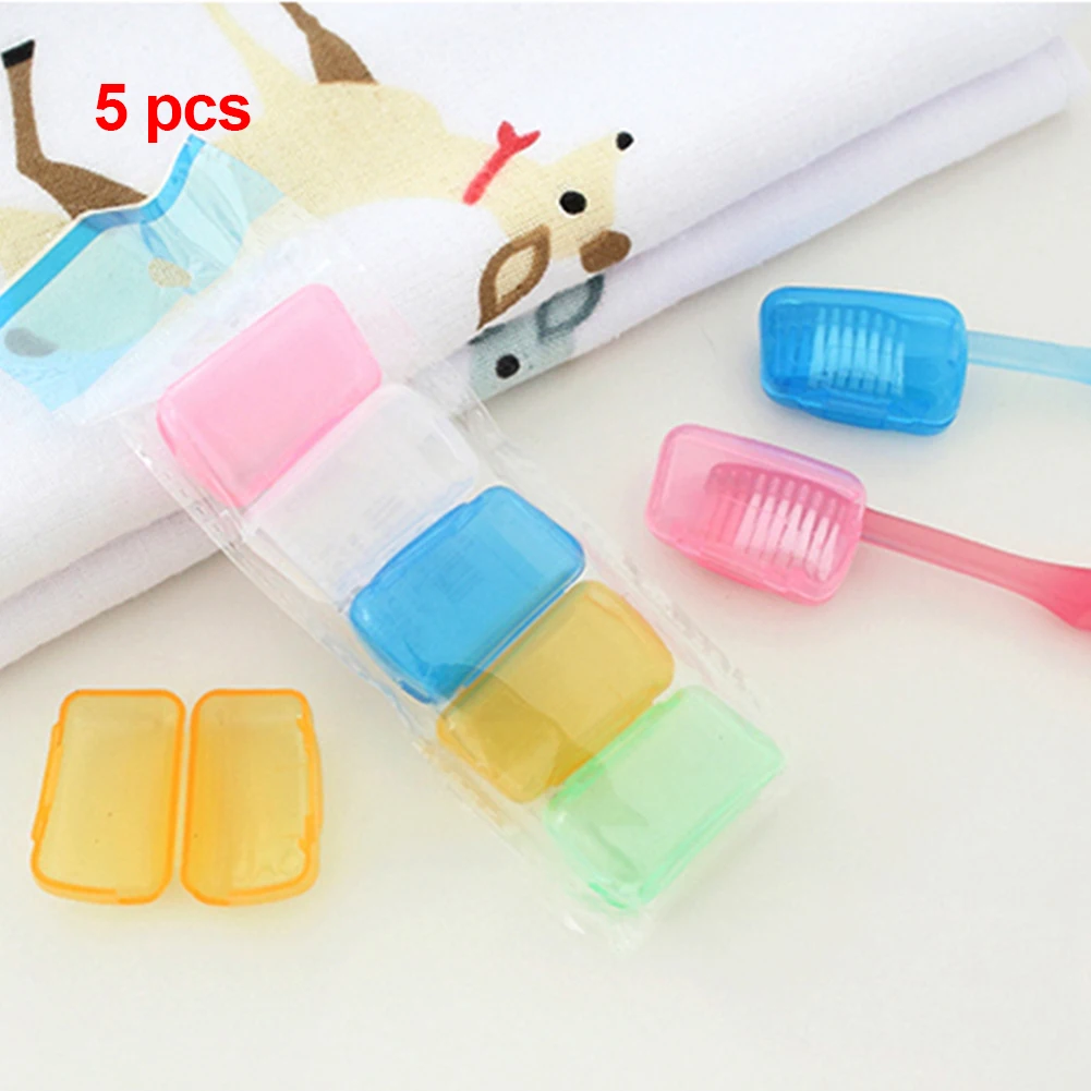 

5pcs/lot Travel Toothbrush Head Covers Case Brush Cap Toothbrushes Head Protecter Caps Drop Shipping