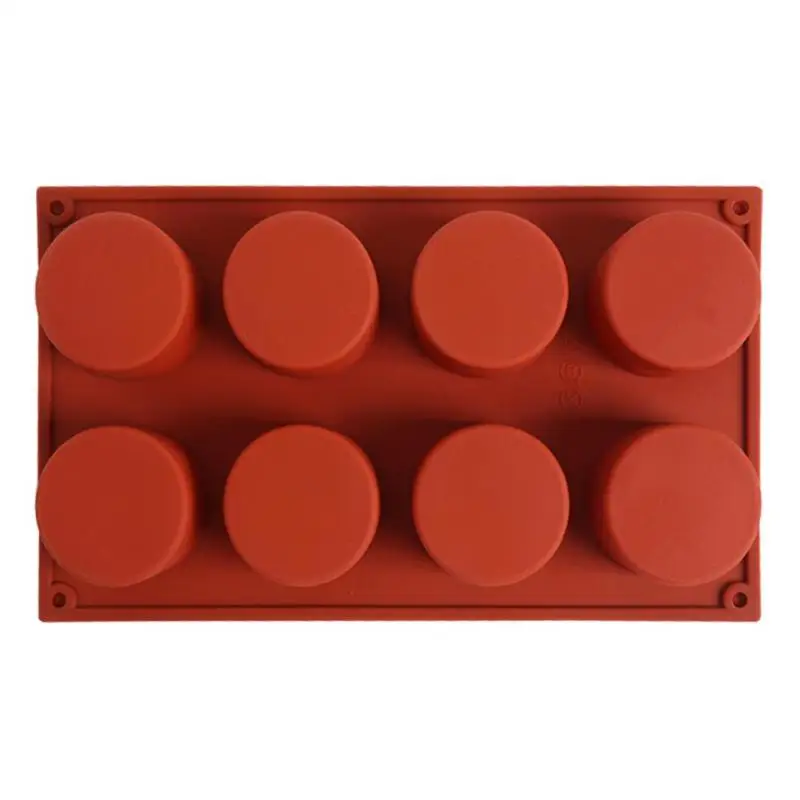 

8 Holes Round Silicone Cake Mold 3D Handmade Cupcake Jelly Cookie Mini Muffin Soap Maker DIY Baking Tools