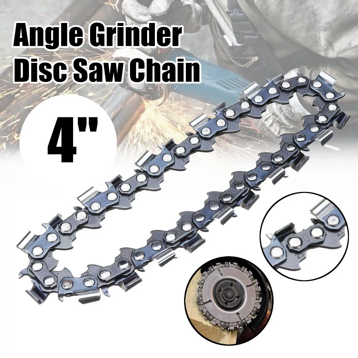 

Newest 4 Inch 22 Tooth Wood Carving Disc Woodworking Plate Center Angle Grinder Saw Chain For Wood Carving Culpting Wholesale