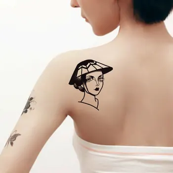 

2pc Original Personality Hand-Painted Dark Black Series Tattoo Sticker New Fashion Waterproof Temporary Tattoo Sticker