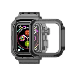 Силиконовые часы ремешок с всего тела чехол для часов для Apple Watch Series 4 40 мм 44 Smartwatch аксессуары