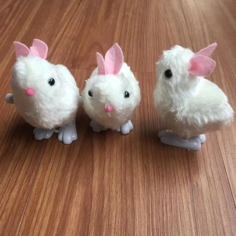 

Cute Plush Rabbit Clockwork Wind Up Toys Children Kids Educational Toy Gift