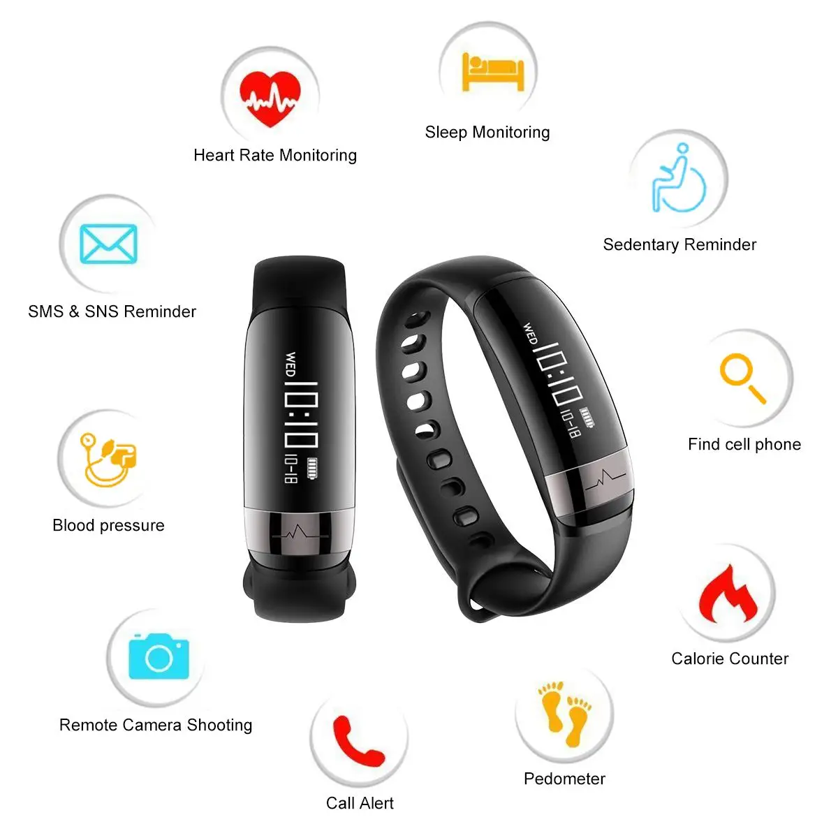 

LYNWO M6 Smart Sport Bracelet bluetooth 4.0 Blood Pressure Fitness Tracker Heart Rate Monitor Smart Band Sport for Android IOS