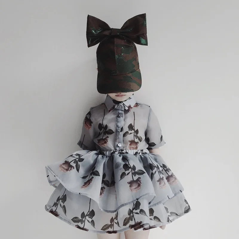 

DRESS GIRLS TUTU DRESS ROSE PATTERN KIDS DRESSES FOR GIRLS GIRLS DRESS 2019 TODDLER GIRLS DRESS GIRLS FASHION