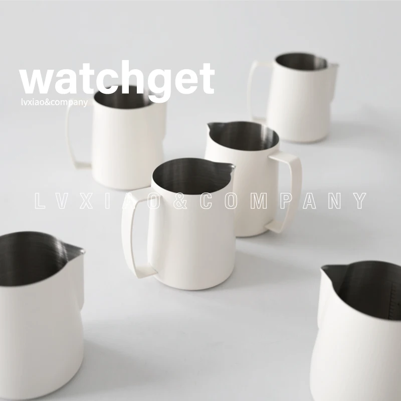 

watchget Stainless Steel Milk Frothing Jug Espresso Coffee Latte Art Pitcher Barista Coffee Latte Cappuccino 20OZ 600ml