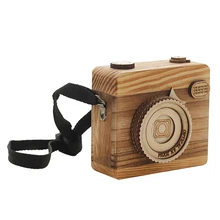 Деревянная коробка ретро камера классического дизайна Мелодия День Рождения украшения дома Мелодия коробки игрушечные камеры для ребенка подарок на день рождения