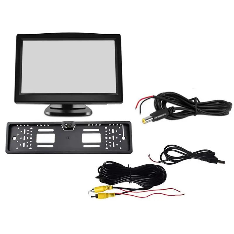 

4.3 Inch TFT LCD Car Monitor Rear View Camera EU European License Plate Frame Auto Car Reverse Backup Rearview Parking Camera