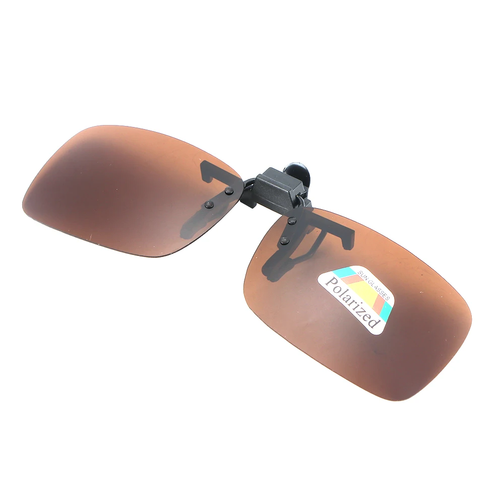 Антибликовые поляризационные солнцезащитные очки с зажимом для вождения, солнцезащитные очки темно-коричневого цвета, очки ночного видения, линзы из смолы для вождения