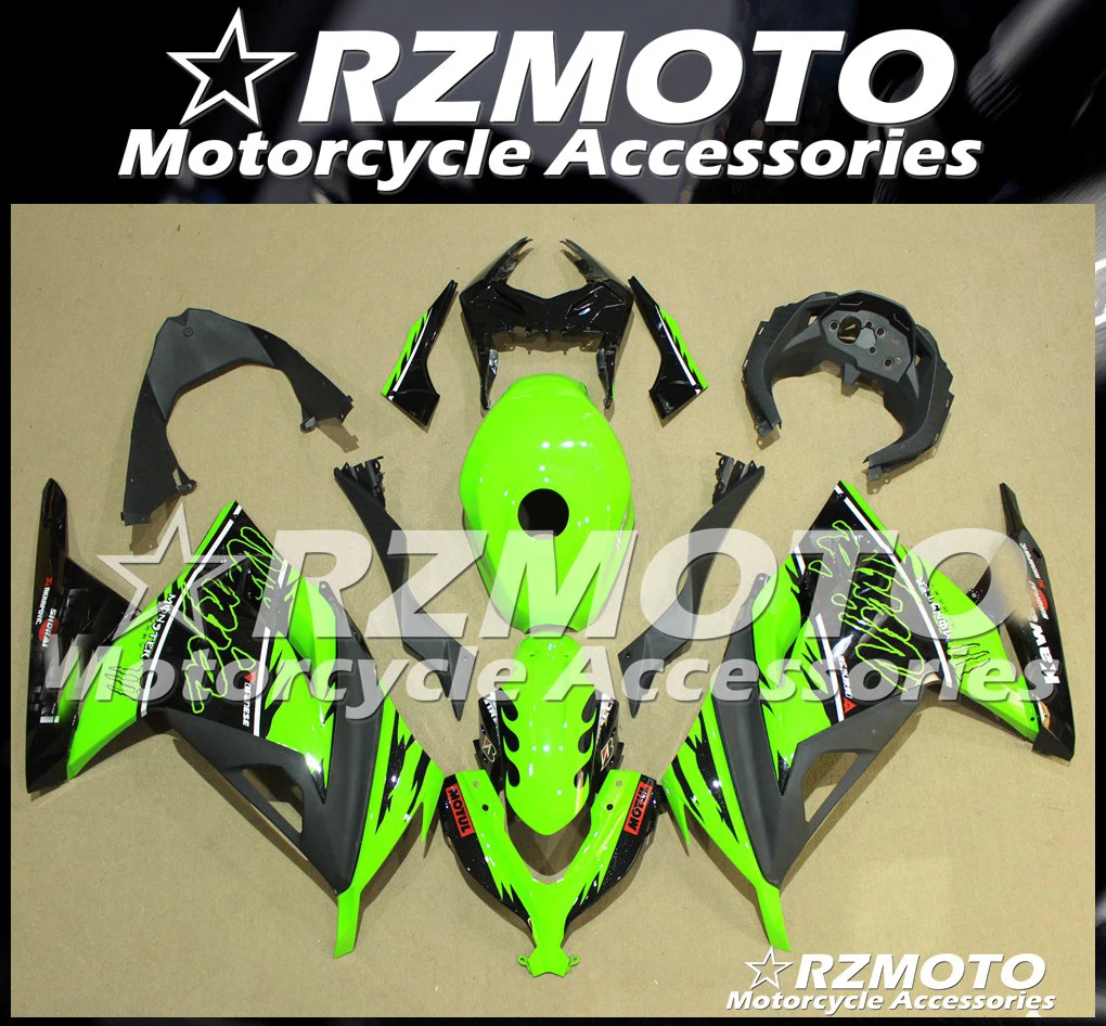 ABS обтекатель кузова комплект пригодный для Kawasaki Ninja300R 13 14 15 16 17 Ninja250R EX250 EX300 2013 2014