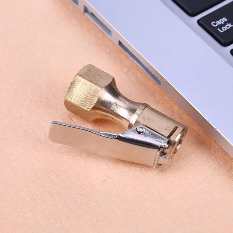 

Brass Car Tire Inflator Tool Valve Stem Connector Copper Air Chuck Lock On Clip For Car Inflatable Pneumatic Mouth Joint
