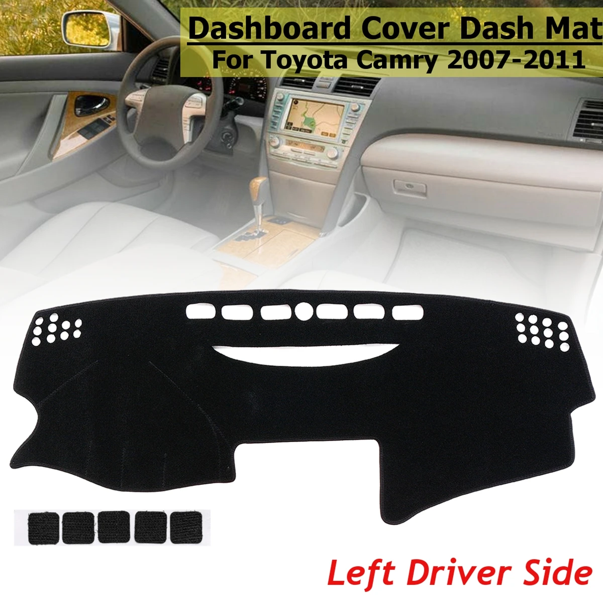 

Car Anti-dirty Pad Car Dashboard Cover Dash Mat Pad ANti-UV For Toyota Camry Board Cover Pad Carpet 2007 2008 2009 2010 2011