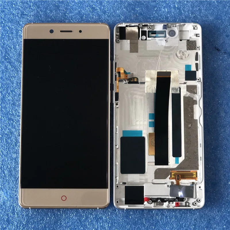

Original Axisinternational LCD Frame For 5.5" ZTE Nubia Z11 NX531J LCD Screen Display With Frame+Touch Panel Digitizer Assembly