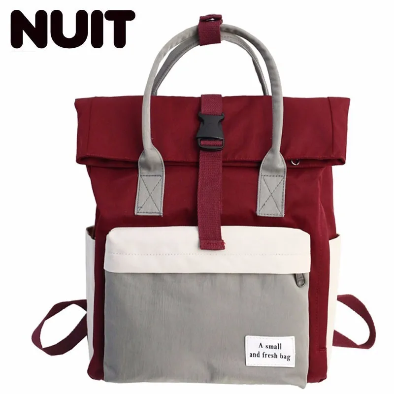 

Female Nylon Backpack Bag Teenagers Girls Bookbag Woman Both Shoulders Bags Student Campus School Wind Campus Schoolbags