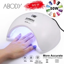 50 Вт УФ-лампа светодиодный лампа, Сушилка для ногтей отверждения лампы для ногтей и ногтей гель на основе полировки с датчиком 30 S 60 S 99 S таймер
