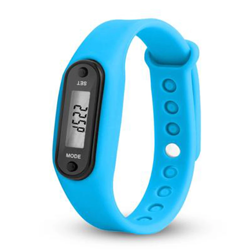 newest Digital LCD Silicone Sport Wrist Band Pedometer Run Step Walking