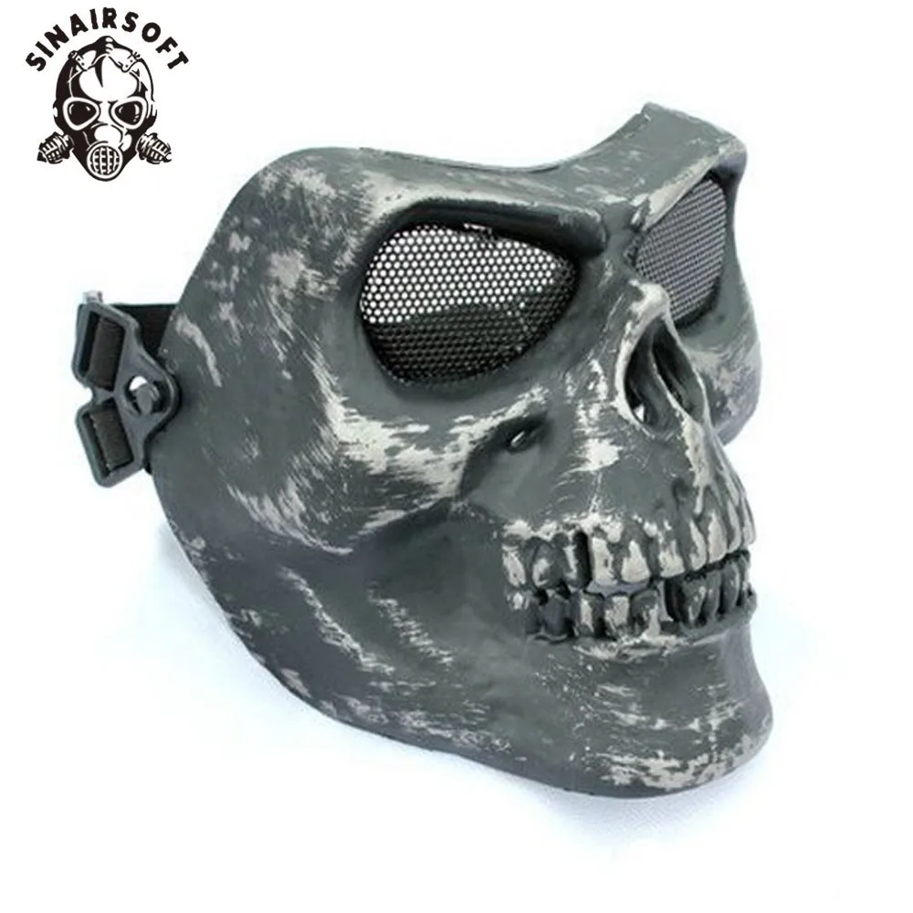 

Halloween gift M02 Army of Two Light Skull Face Mask 4 colors:Bone color, khaki, black silver, black