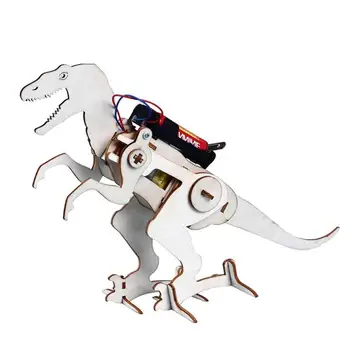 

Kids Creative Education Wood Science Toys Crawling Automatic Dinosaur Assembled Model Invention Experiment Toy