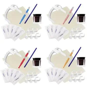 

15pcs/Set Eyebrow Microblading kit Practical Makeup Eyebrow Tattoo Kits Manual pen Eyebrow Ruler pigment Cosmetic Tools