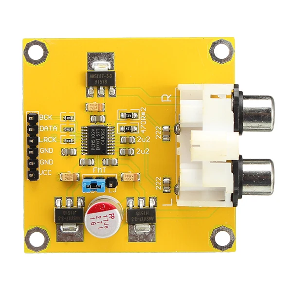 LEORY DC 5 V-10 V декодер DAC модуль I2S плеер 32bit 384 K собран Совет A2-012For плеер для дисков Blu-Ray HDTV усилитель