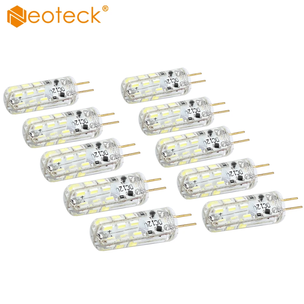 Neoteck 10 X G4 светодиодный Капсульная лампа Заменить галогенной лампы DC 12 V 3014 SMD 24 SMD заменить галогенные лампы светодиодный лампы