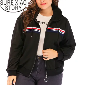 

fashion women jackets 2019 winter women coat long sleeve womens clothing casual plsu size 3XL 4XL black jacket women 2290 50