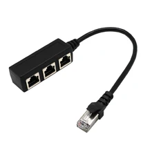 RJ45 1-3 Ethernet LAN Сетевой кабель сплиттер 3 Way удлинитель адаптер