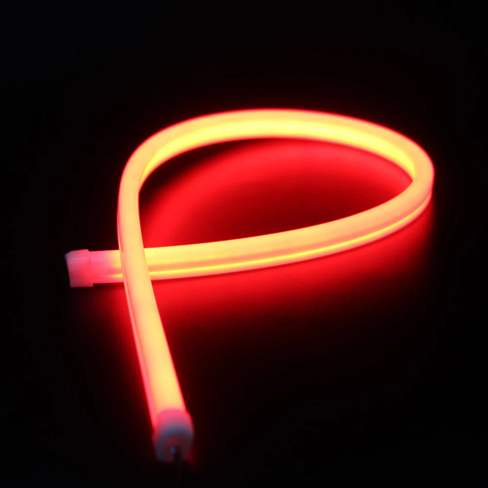 

2Pcs Ultrafine DRL 60cm Daytime Running Light Universial Flexible Soft Tube Guide Car LED Strip Red Turn Signal Lights