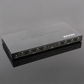 

10pcs 4K HDMI Splitter 1X8 port distributes 1 HDMI source to 8 HDMI displays simultaneously 3D Amplifier