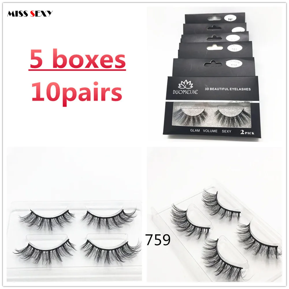 

10 pairs Misssexy lash 3d mink eyelashes 10 pairs natural false eyelashes fake lashes long makeup extension for beauty759b
