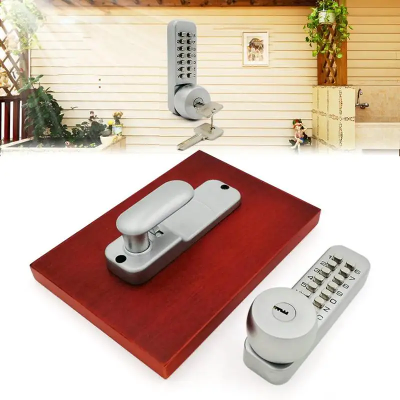 

Mechanical Digital Door Lock With Keys Zinc Alloy Push Button Entry Code Combination Lock Home Security Furniture Hardware