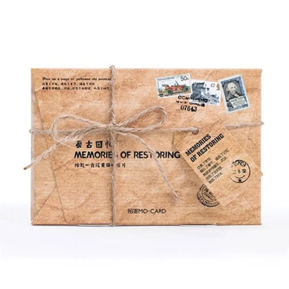 

30 Sheets/Set Vintage Unique Design Postcard Greeting Card Birthday Letter Envelope Best Gift Card Message Card
