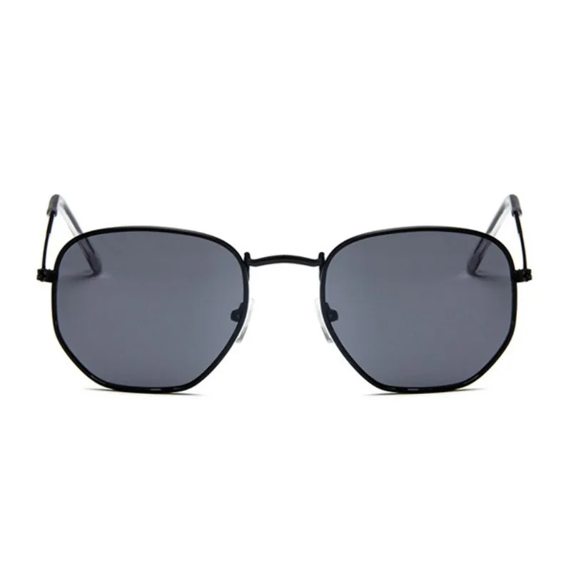 Hexagon Retro Metal Frame Sunglasses - Image 4