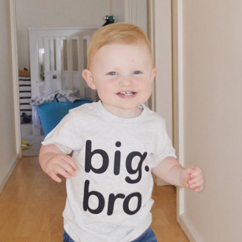 Children Gray Big Bro Letters Print T Shirt Boys Summer Clothes Short Sleeve Cotton Tops Kids T Shirts Funny Top Tees Drop Ship Children Gray Big Bro Letters Print T Shirt Boys Summer Clothes Short Sleeve Cotton Tops Kids T Shirts Funny Top Tees Drop Ship