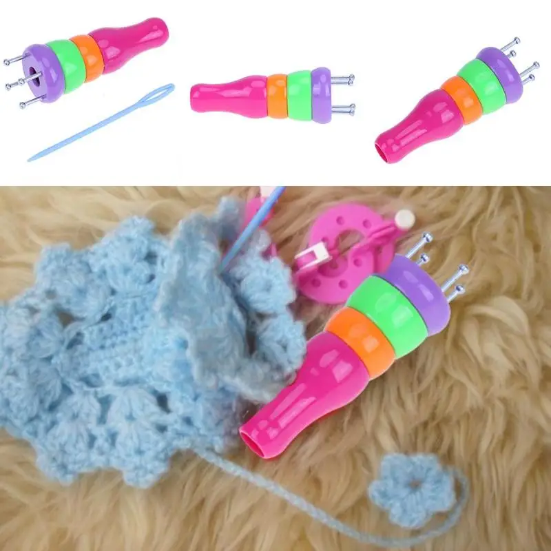 

ABS Plastic Yarn Wool Knitter Knitting Doll Dolly Craft Loom Rope Braided Maker Knitting Tools Sewing Accessories