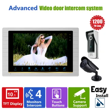 

Homefong Video Door Phone Intercom Doorbell Camera system Quality Indoor Monitor 10" CCTV Security Door Access Control Rainproof