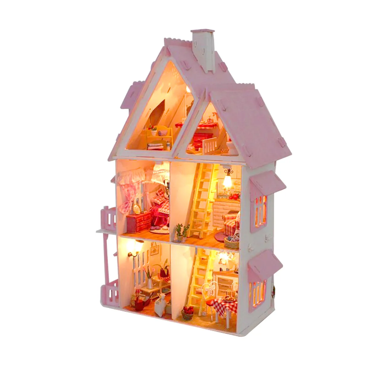 Model Toys Wooden DIY Dolls House Good Time Miniature Kit with LED Light Assembled Room Cottage House Christmas Birthday Gifts Model Toys Wooden DIY Dolls House Good Time Miniature Kit with LED Light Assembled Room Cottage House Christmas Birthday Gifts