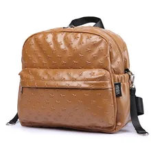 Детская сумка для мамы, водонепроницаемая Большая вместительная сумка для коляски, сумки для ухода за ребенком, 3D звезды, коричневые сумки для подгузников, рюкзак, модная сумка для подгузников