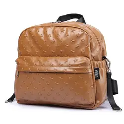 Детская сумка для мамы Водонепроницаемая большая сумка для прогулок сумки для ухода за ребенком 3D звезды коричневые Пеленки сумки рюкзак