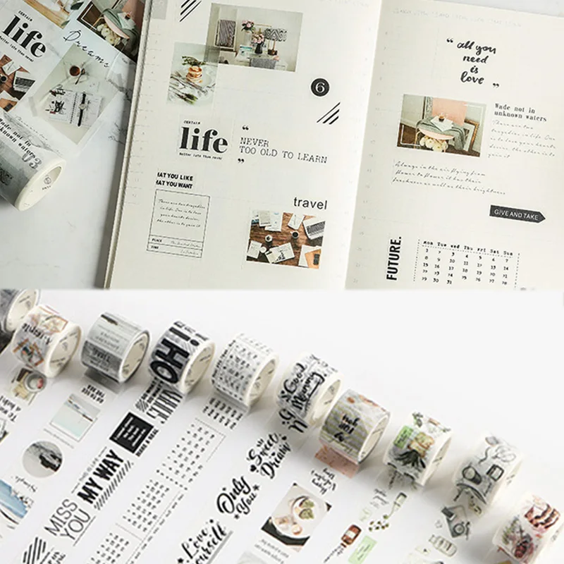 

Adhesive Tape Scrapbooking Sticker Student Gift 1PC Masking Tape DIY High Quality Label Washi Tape Leisure Time Stationery