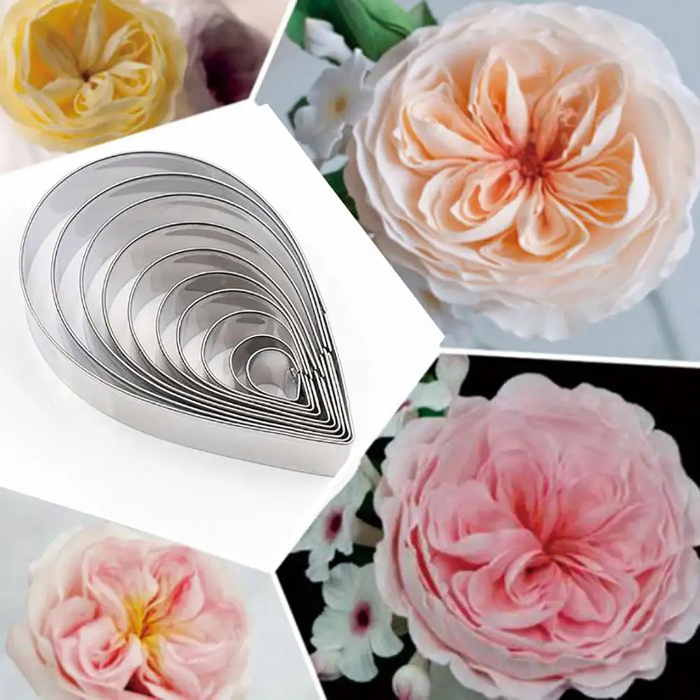 

Plum Flower Plunger Fondant Mold Cutter Sugarcraft Cake tools Decorating Christmas Cake Tools Austin Rose Petal Mould