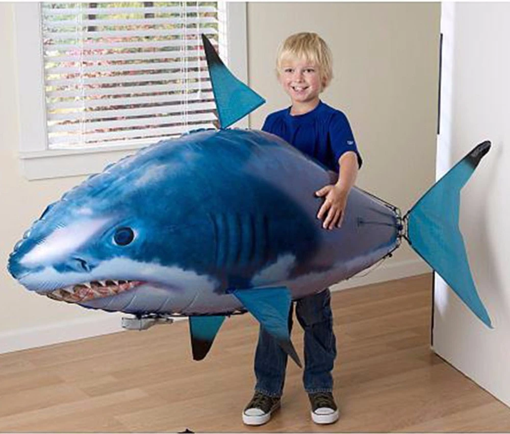 RC Air Fly Fish Shark Toys RC Shark Clown Fish Balloons Nemo Inflatable with Helium Plane Toy Party For Kids christmas Gift