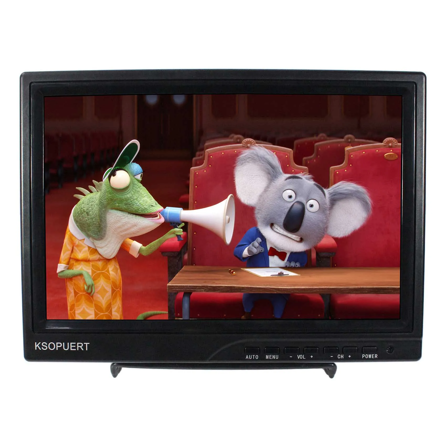 ЖК-монитор 10 1 дюйма 1x1280 IPS (блок питания адаптера 12 в А + видеовход HDMI DVI VGA