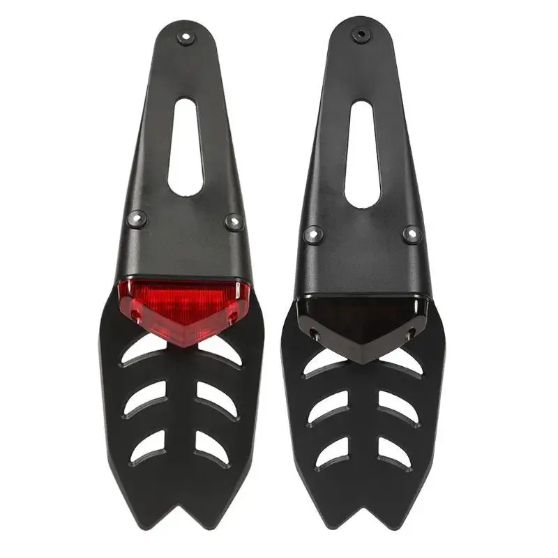 

Motocicleta SUV Rear Fender Motorcycle License Plate Frame with LED Tail Light Trial Bike Stop Taillight Accesorios Moto