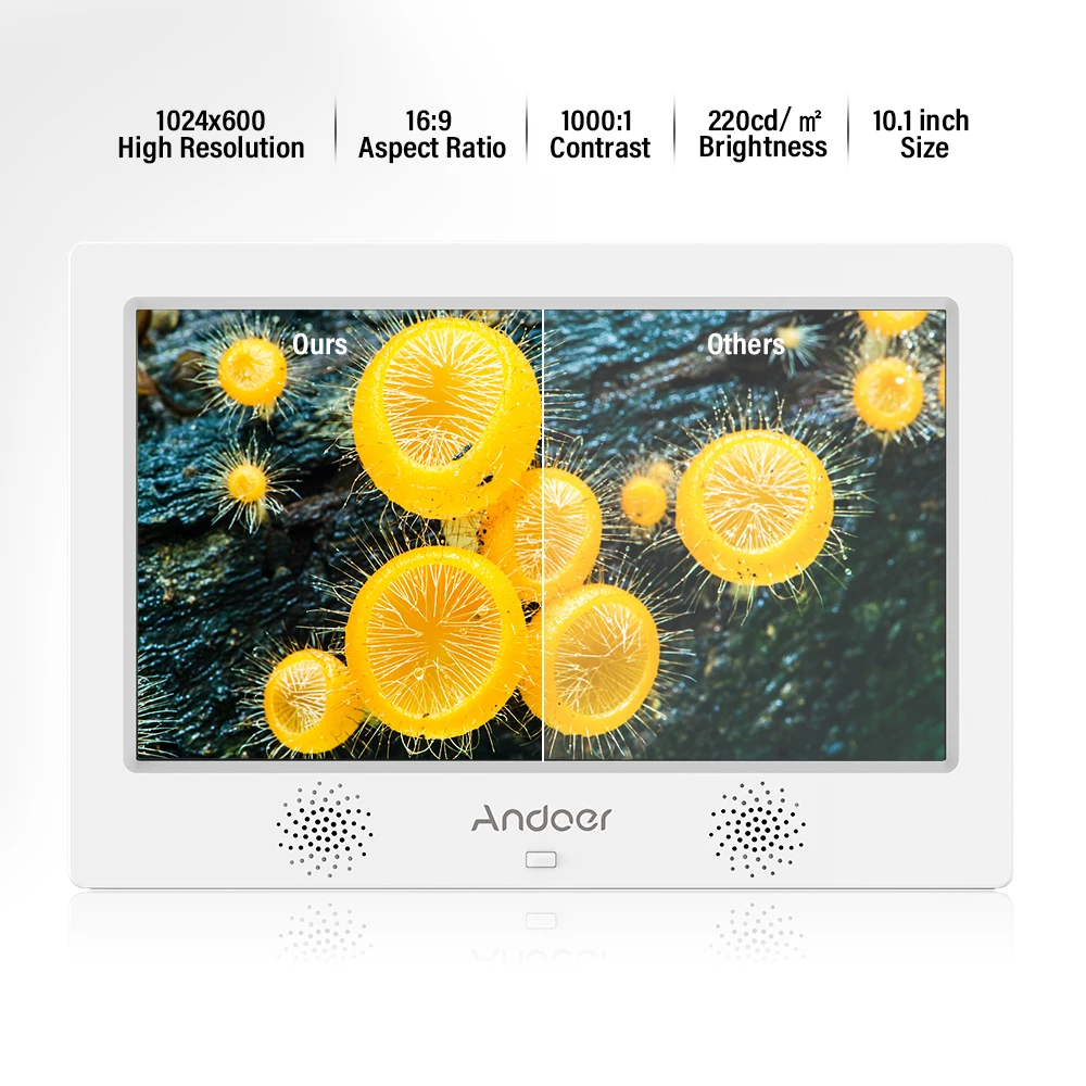 Рождественский подарок Andoer 10 1 дюймов цифровая фоторамка 1024*600 разрешение TFT LED