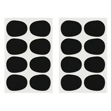 16 шт альт/тенор саксофон кларнет накладки для мундштука колодки подушки, 0,8 мм черный, 16 упаковка