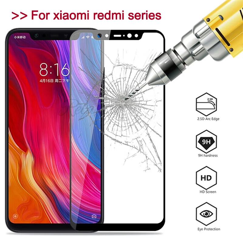 5D Чехол Для Сяо mi Pocophone redmi Note 6 pro закаленное Стекло redmi 6 6A 6 S2 note4 протектор mi 8 6X A2 Lite Полное покрытие пленки